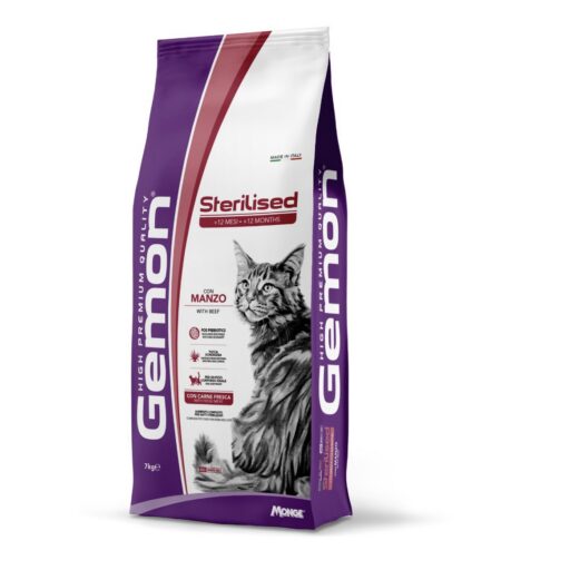 GEMON - Dry Cat Beef & rice 7kg