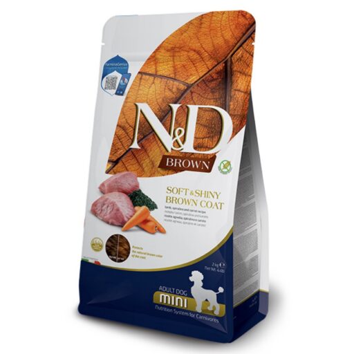 FARMINA N&D BROWN - DOG Dry Lamb Spirulina&Carrot ADULT MINI