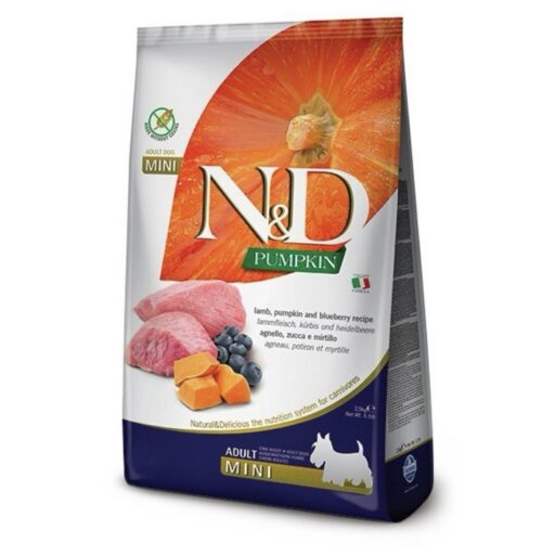 FARMINA N&D PUMPKIN - DOG Dry Lamb&Blueberry ADULT MINI