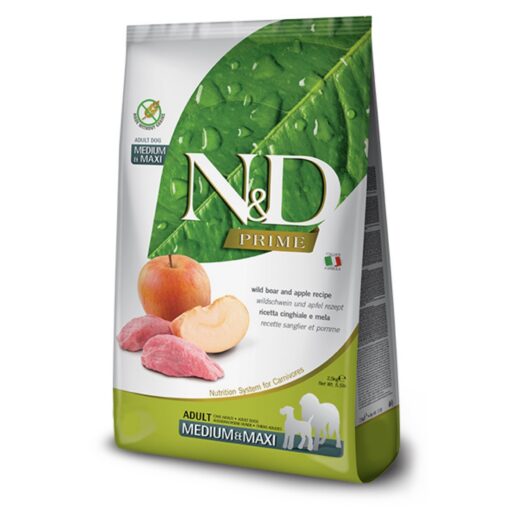 FARMINA N&D PRIME - DOG Dry Wild Boar&Apple ADULT MED&MAX