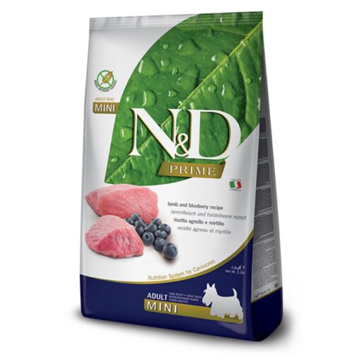 FARMINA N&D PRIME - DOG Dry Lamb&Blueberry ADULT MINI 2,5 kg