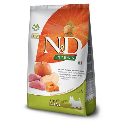 FARMINA N&D PUMPKIN - DOG Dry Wild Boar&Apple ADULT MINI 2,5 kg