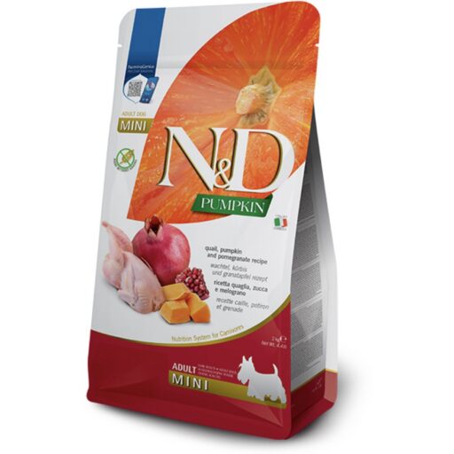 FARMINA N&D PUMPKIN - DOG Dry Quail&Pomegr ADULT MINI 2 kg