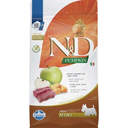 FARMINA N&D PUMPKIN - DOG Dry Venison&Apple ADULT MINI 2 kg