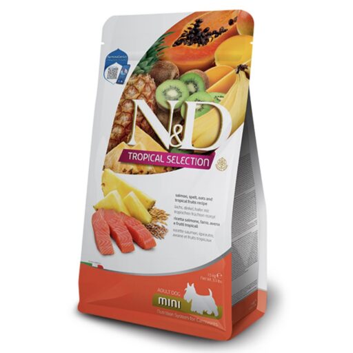 FARMINA N&D TROPICAL SELECTION - DOG Dry Salmon ADULT MINI 1,5 kg