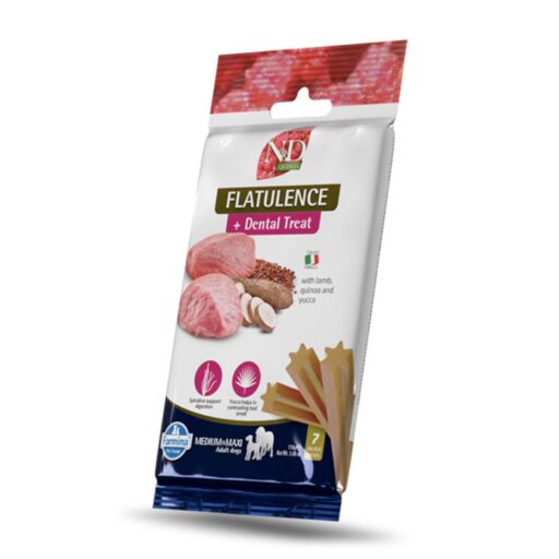 FARMINA N&D QUINOA - DOG TREAT - FLATULENCE Lamb&Yucca ADULT MED&MAX 100 g