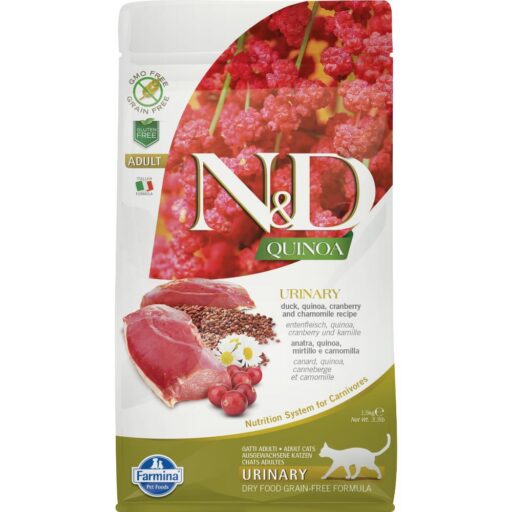 FARMINA N&D QUINOA - CAT Dry URINARY Duck&Cranberry ADULT