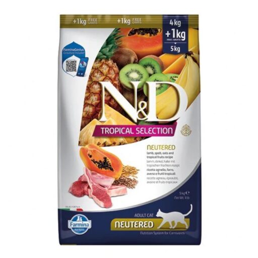 FARMINA N&D TROPICAL SELECTION - CAT Dry Lamb, Spelt, Oats NEUTERED