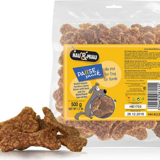Hau&Miau mėsos kauliukai su Antiena ir Ryžiais 500g