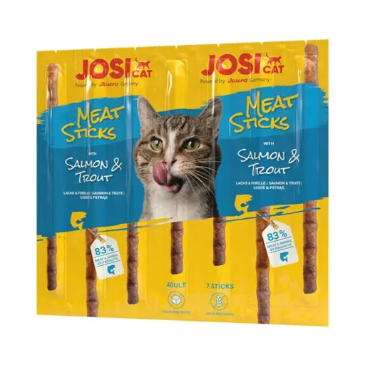 JosiCat Meat Sticks Salmon & Trout skanėstai katėms su lašiša ir upėtakiu, 35 g