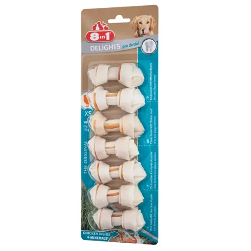 8in1 Delights Pro Dental XS kaulas mažų veislių šunims, 7 vnt.
