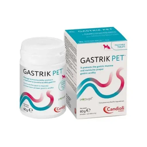 Candioli Gastrik Pet papildas skrandžio rūgštingumui reguliuoti šunims ir katėms, 30 tab