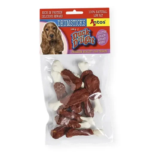 Antos skanėstai šunims antienos D'light Drumsticks 100g
