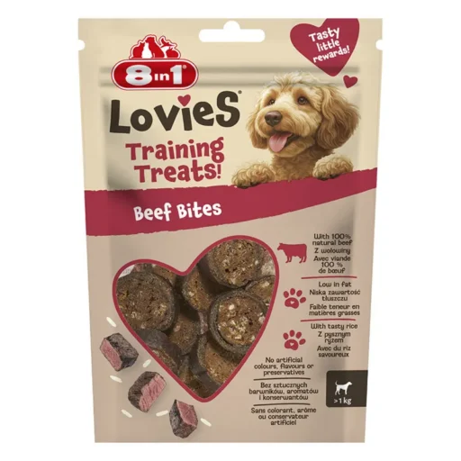 8in1 Lovies jautienos kąsneliai mažų veislių šunims, 90 g