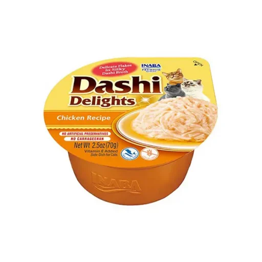 CIAO Dashi delight plėšyta vištiena šilkiniame sultinyje, 70 g.
