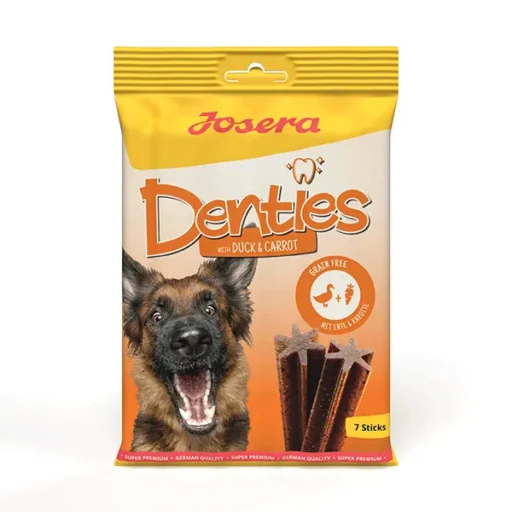 Josera Denties Duck & Carrot skanėstai šunims su vištiena ir morkomis, 180 g