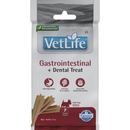 FARMINA  VET LIFE - DOG TREAT - GASTROINTESTINAL ADULT MINI 60 g