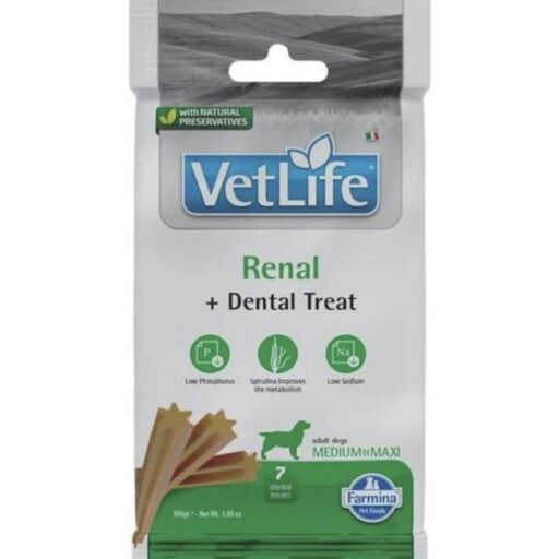 FARMINA  VET LIFE - DOG TREAT - RENAL ADULT MED&MAX 100 g