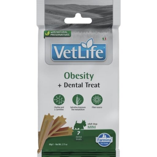 FARMINA  VET LIFE - DOG TREAT - OBESITY ADULT MINI 60 g